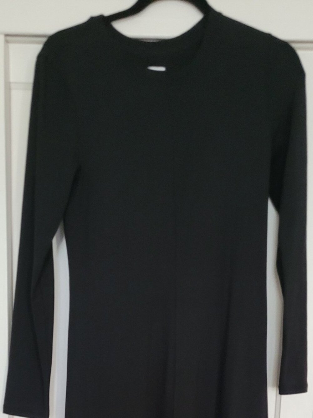 Nordstrom size small long-sleeve black maxi dress.